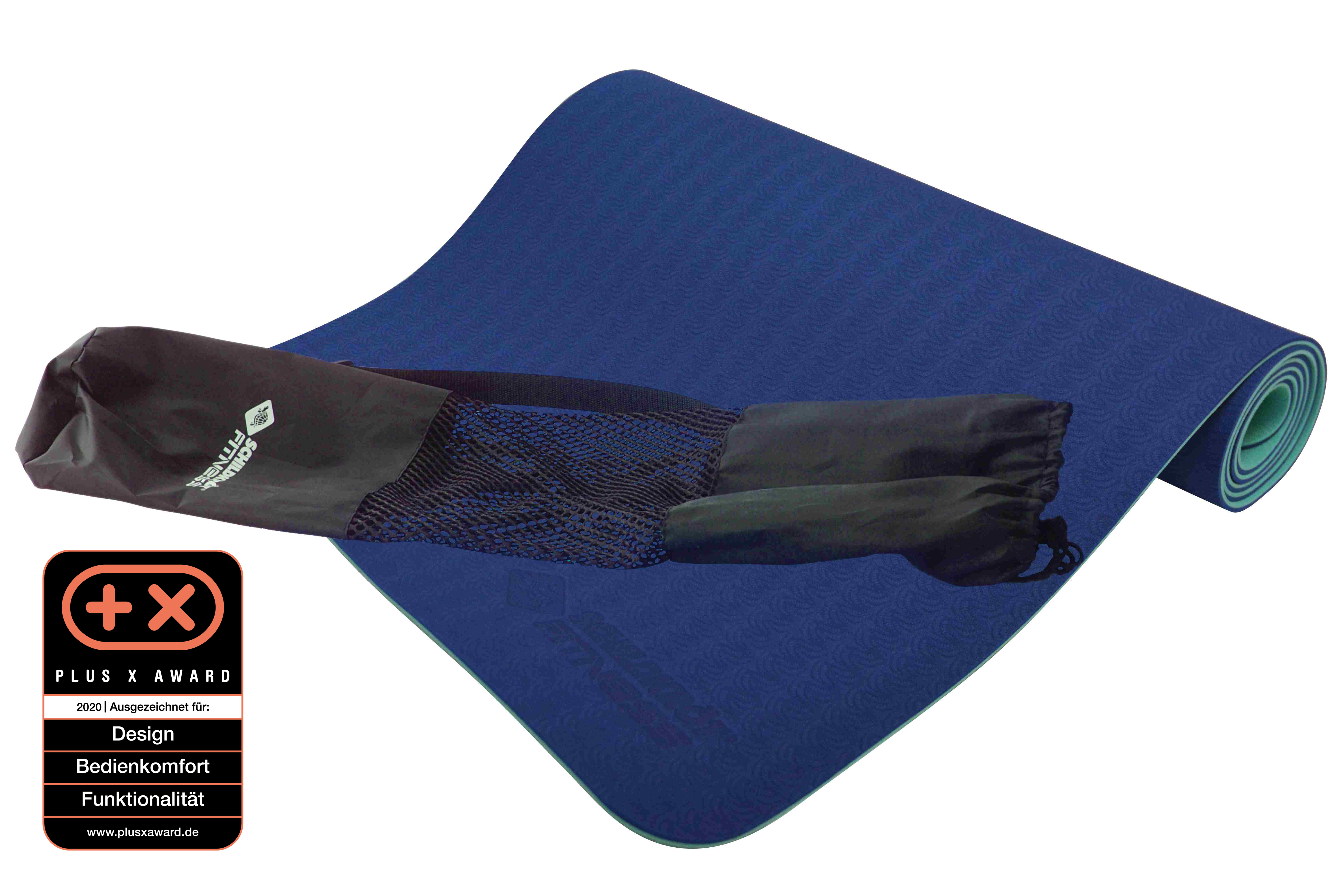 Pilatesmatten Schildkröt Yoga Mat Bicolor 4mm Jogamatte blau Fitness Matte 